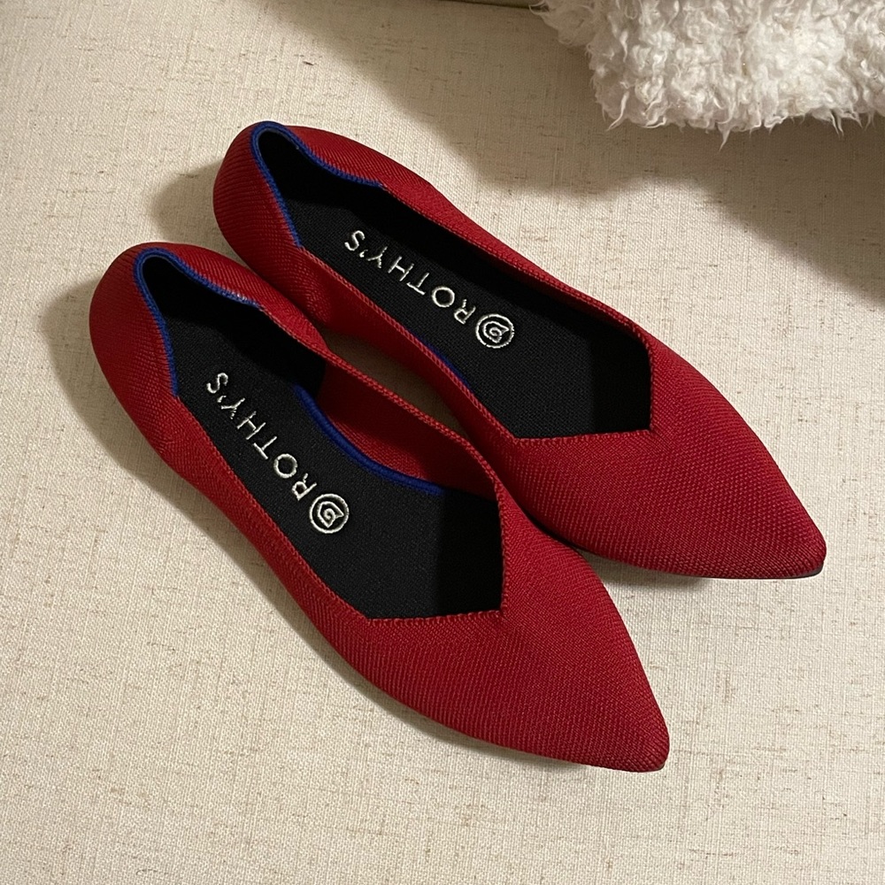 Rothy’s The Point Red flat Size 10.5